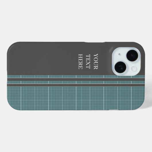Modern Blueprint Grid iPhone Case IPC01 Case-Mate iPhoneケース (裏面 (横))