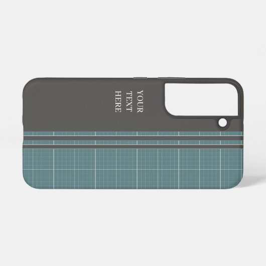 Modern Blueprint Grid Phone Case PC01 Samsung Galaxyケース (裏面横)
