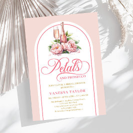 Modern blush and gold bridal shower invite arch 招待状