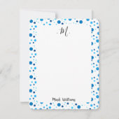 Modern Blush and Navy Blue ノートカード (正面)