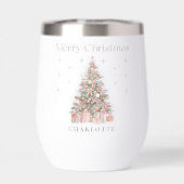 Modern Blush Christmas Tree – Personalized Holiday (背面)