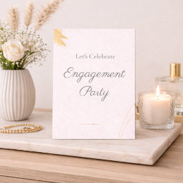 Modern Blush Engagement Party Invitation 招待状