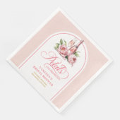 Modern Blush Petals and Prosecco Party Napkins (コーナー)