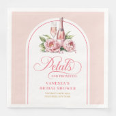 Modern Blush Petals and Prosecco Party Napkins (正面)
