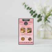 Modern Blush Pink Bakery Add Logo and Brand Photos 名刺 (スタンド正面)