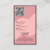 Modern Blush Pink Bakery Add Logo and Brand Photos 名刺 (裏面)