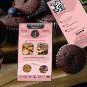 Modern Blush Pink Bakery Add Logo and Brand Photos 名刺
