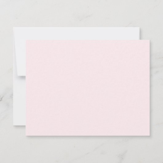Modern Blush Pink Black Frame Note Card 招待状 (裏面)