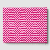 Modern Blush Pink Chevron Stripe Wedding ゲストブック (裏面)