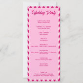 Modern Blush Pink Chevron Wedding Ceremony Program (裏面)