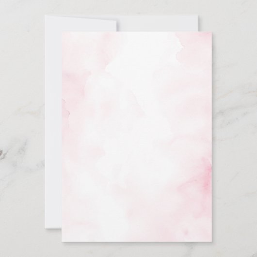 Modern Blush Pink Coffee Theme Latte Baby Shower 招待状 (裏面)