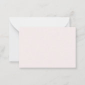 Modern Blush Pink Gold Script Monogram  ノートカード (裏面)