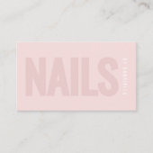 Modern Blush Pink Nail Tech QR Code 名刺 (正面)