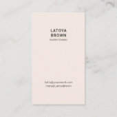 Modern Blush Pink Photo Social Media Business Card 名刺 (裏面)