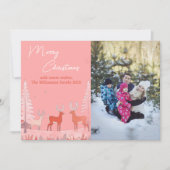 Modern Blush Pink Watercolor Photo Christmas   シーズンカード (正面)