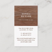 Modern Blush & Wood Chic Luxury Professional Photo 名刺 (裏面)