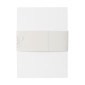 Modern Blushing Rose Wedding Invitation Belly Band 招待状ベリーバンド (裏面例)