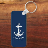 Modern Boat Anchor and Name Captain キーホルダー (裏面)