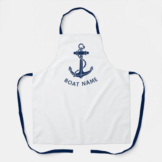 Modern Boat Anchor Beach House Custom エプロン (正面)
