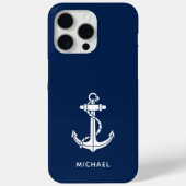 Modern Boat Anchor Minimalist Custom Swag Case-Mate iPhoneケース (裏面)