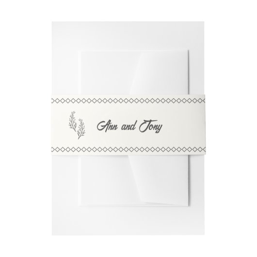 Modern Bohemian Desert Romance |  招待状ベリーバンド (正面例)