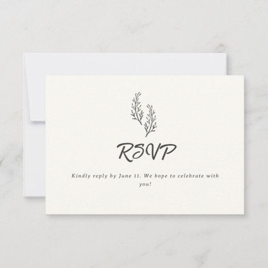 Modern Bohemian Desert Romance | RSVP Card (正面)