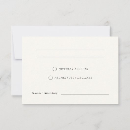 Modern Bohemian Desert Romance | RSVP Card (裏面)