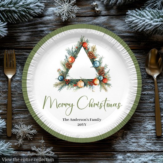 Modern Bohemian Earthy Neutral Christmas Table  ペーパープレート