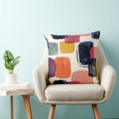 Modern Boho Abstract Brushstroke -Bold Retro Color クッション (椅子)
