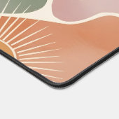 Modern Boho Abstract Earth Tones デスクマット (コーナー)