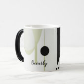 Modern Boho Abstract Sage モーフィングマグカップ (正面左)