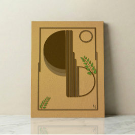 Modern Boho Abstract Wall Art - 3D Textured キャンバスプリント