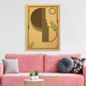 Modern Boho Abstract Wall Art - 3D Textured キャンバスプリント (インサイチュ (リビング))