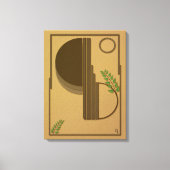 Modern Boho Abstract Wall Art - 3D Textured キャンバスプリント (正面)