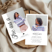 Modern Boho Arch 2 Photos Graduation 招待状