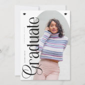 Modern Boho Arch 2 Photos Graduation 招待状 (正面)