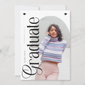 Modern Boho Arch 2 Photos Graduation 招待状 (正面)