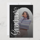 Modern Boho Arch 2 Photos Graduation 招待状 (正面)