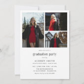 Modern Boho Arch 4 Photos Graduation 招待状 (裏面)