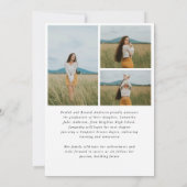 Modern Boho Arch 4 Photos Graduation Announcement 案内状 (裏面)