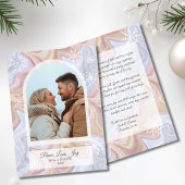 Modern Boho Arch Blue Holiday Greeting Card  シーズンカード