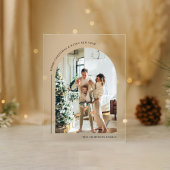 Modern Boho Arch Photo Christmas Card アクリル招待状