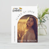 Modern Boho Arch Photo Graduation Announcement  招待状 (スタンド正面)