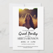 Modern Boho Arch Photo Graduation Announcement  招待状 (裏面)