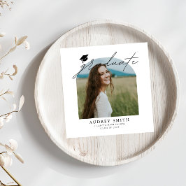 Modern Boho Arch Photo Graduation Party スタンダードカクテルナプキン