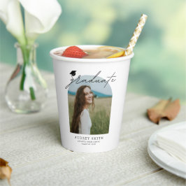 Modern Boho Arch Photo Graduation Party 紙コップ