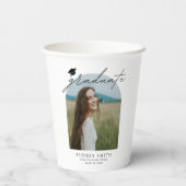 Modern Boho Arch Photo Graduation Party 紙コップ (裏面)