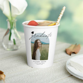 Modern Boho Arch Photo Graduation Party Paper Cups 紙コップ