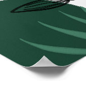  Modern boho  botanical abstract geometric shapes ポスター (角)