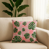 Modern Boho Botanical Leaves Pattern クッション